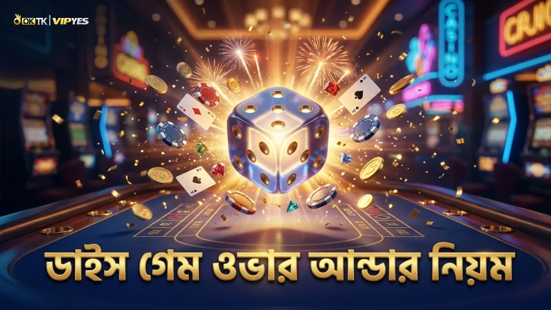ডাইস গেমে ওভার ও আন্ডার বাজির নিয়ম সমন্বয় করে।