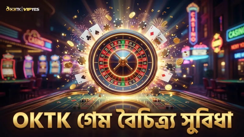 OKTK-র বিস্তৃত গেম ক্যাটাগরি নতুনদের জন্য উপযোগী।