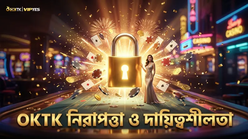 OKTK ক্যাসিনো নিরাপত্তা ও দায়িত্বশীল গেমিংয়ের প্রতিশ্রুতি বহন করে।